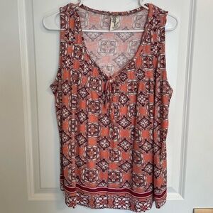 Aventura Tank with tie in front- sz L